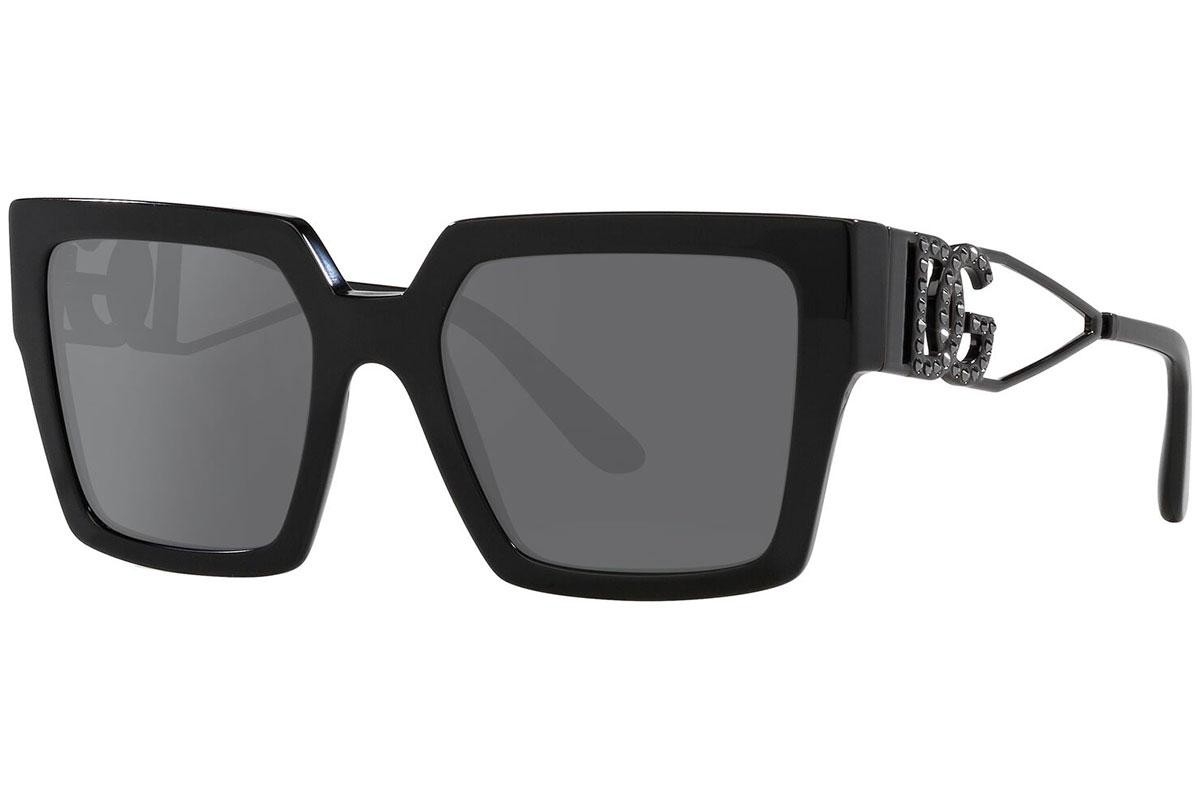 Dolce & Gabbana DG4446B (501/6G) 53 | Kadın Siyah Aynalı Güneş Gözlüğü